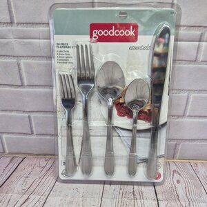 GoodCook 20 Piece Flatware Set – Stainless‎ Steel – BPA Free – New